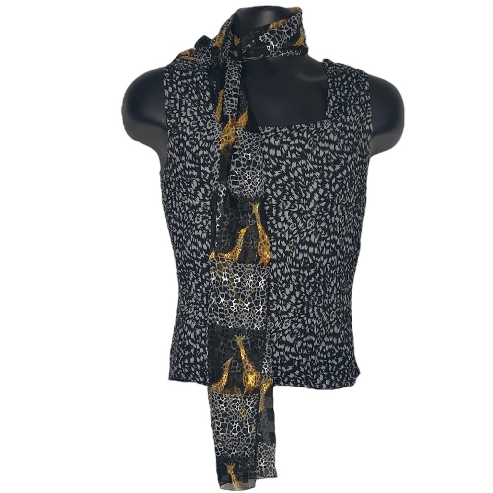 VINTAGE Maria Gabrielle 3pc Animal Print Set (Color: Brown/Black/Gold/White) - Picture 6 of 10